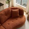 Modern Modular Sofa With Durable Fabric And Solid Wood Frame For 4 People - Orange - Image 6