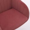 Ergonomic Swivel Office Chair, Comfortable Velvet Backrest Seat, Adjustable For Home And Bedroom - Rose Red - Image 7