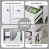 Bathroom Vanity With Top Sink, Modern Bathroom Storage Cabinet & 2 Drawers And A Tip-Out Drawer, Single Sink Bathroom Vanity - White - Image 8