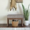 Milltown - Footstool Small Ottoman Bench - Distressed Gray Taupe - Image 6