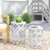 Metal (Set of 2) End Table - White - Image 4