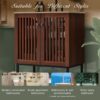 30" Vintage Bathroom Vanity With Ceramic Sink, Modern Bathroom Vanity Cabinet With 2 Soft Close Doors, Equpiied With 4 Sturdy Iron Legs - Antique Dark Brown - Image 8