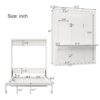 Full Size Murphy Bed With 1 Side Cabinet Storage Shelf, Cabinet Bed Folding Wall Bed With Desk Combo Perfect For Guest Room, Study, Office - White - Image 6