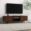 Alexa - Mid-Century Modern Style TV Stand - Dark Brown / Wood - Image 12