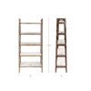 Mid - Century Design 5 Shelf Bookcase - Off White / Pecan - Image 3