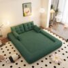 Human Dog Bed, Lazy Sofa Couch, Multifunctional Foldable Sofa Bed, 3 In 1 Teddy Fabric Sleeper Sofa Bed For Living Room Guest Bed, Playroom - Green - Image 6