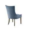 Dining Side Chair, High Back Upholstered Multi-Hued Fabric (Set of 2) - Blue - Image 6