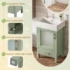 Bathroom Vanity With Ceramic Sink And Ample Storage, Ideal For Small Bathrooms - Green - Image 8