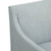 Upholstered Dining Arm Chair With Casters Woven - Light Gray Blue - Image 10