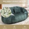 Bean Bag Sofa Lazy Sofa Durable Comfort Lounger High Back Chair For Indoor & Outdoor Use - Emerald - Image 5