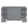 Twin Size Murphy Bed With Drawers, Cabinets, USB Ports Material - Gray - Image 8