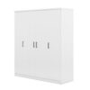4 Door Wardrobe With 1 Drawer - White - Image 2