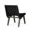 Outdoor 3 Piece Wood Patio Seating Set - Black - Image 9