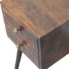Mini 2 Drawer Bedside Table - Walnut - Image 8
