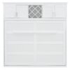 Queen Size Murphy Wall Bed With Top Cabinets & Wine Rack - White - Image 12