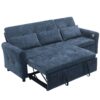2 In 1 Sofa, 3 Seater Sofa With Sofa Bed And Reversible Recliner - Blue - Image 15