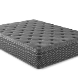 13" Twin Long Quilted Eurotop Hybrid Mattress, Plush - Gray