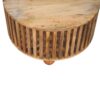 Slatted Round Coffee Table - Beige - Image 2