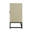Carved 4 Door Sideboard, Sideboard Buffet Cabinet With Storage, Modern Coffee Bar Cabinet With Adjustable Shelf For Living Room - Natural - Image 11