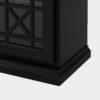 Classic Fretwork Detailed Glass Door Sideboard - Black - Image 4