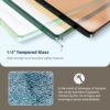 Frameless Shower Door Single Sliding, Clear Tempered Glass Shower Door With Zinc Roller Rail System, Stainless Steel Handle - Black - Image 8