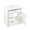 Freestanding 30" Bathroom Vanity With Sink, Soft Closing Door, Tip Out Drawer - White - Image 12