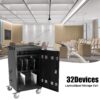 Mobile Charging Cart And Cabinet For Tablets Laptops 32-Device - Matt Black - Image 4