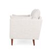 Contemporary Fabric Club Chair With Birch Wood Legs - Beige - Image 8