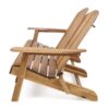 Outdoor Adirondack Rocking Loveseat With Hand Crafted Details - Natural - Image 6