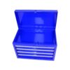 Rolling Tool Chest, 5 Drawer Tool Box Organizer With Lockable Wheels & Sliding Drawers & Detachable Top & Adjustable Shelf, Tool Storage Cabinet For Garage Workshop - Blue - Image 9