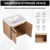 Bathroom Vanity Set With Resin Countertop Sink, 2 Doors - Oak - Image 9