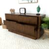 Lola - Mid-Century Modern Dresser With 6 Drawers - Dark Brown - Image 8