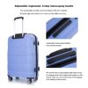 Hardshell Suitcase Spinner Wheels Pp Luggage Sets Lightweight Durable Suitcase With Tsa Lock, 3 Piece Set (20/24/28) - Purplish Blue - Image 10