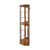 6 Shelf Corner Curio Display Cabinet With Lights, Mirrors And Adjustable Shelves (E26 Light Bulb Not Included) - Oak - Image 15