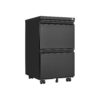 2 Drawer File Cabinet With Lock, Metal Under Desk Rolling Filing Cabinet Fits Letter / Legal / A4 Size For Home Office, Mobile Filing Cabinet - Black - Image 15