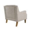 Accent Chair, Living Room Chair, Footrest Chair Set With Vintage Brass Studs, Button Tufted Upholstered Armchair For Living Room, Comfy Reading Chair For Bedroom, Reception Room - Beige - Image 14