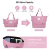 Luggage Set Of 5 Pieces, Expandable Hard Pc Luggage Set With Tsa Lock For Rotating Wheels, Lightweight Rolling Luggage - Pink - Image 4
