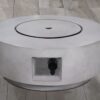Reinforced - Propane / Gas Outdoor Fire Pit Table With Lid - Gray / White - Image 3