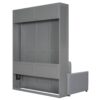 Queen Size Murphy Wall Bed With Cushion - Gray - Image 8