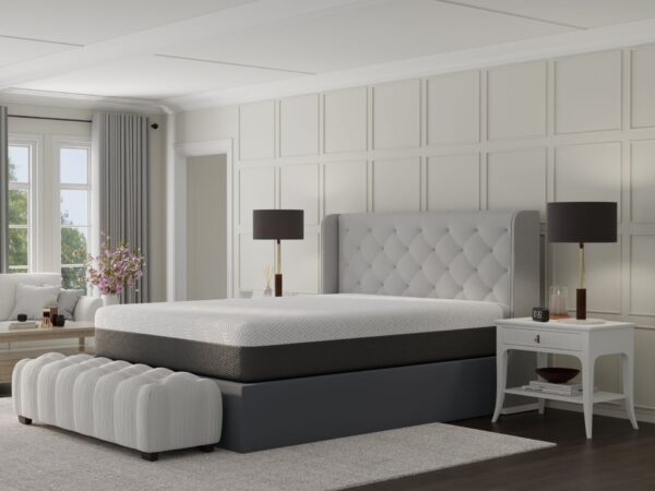 Pur Chill - 12" California King Soft Mattress With Phase Change Cooling Fabric - White / Gray