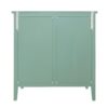 3 Drawer Storage Cabinet With Hollow Carved Design And Metal Handles, Chest For Entryway, Living Room Or Bedroom - Light Green - Image 8