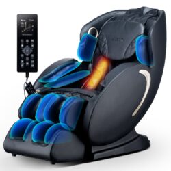 Bosscare - 3D Zero Gravity Massage Chair, Full Body Shiatsu Recliner With App - Black