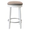 26" Counter Height Swivel Bar Stools (Set of 2) With Upholstered Seat - White - Image 7