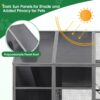 Luxury Cat Cage Outdoor Wooden Catio Enclosure Patio Large Cat Run House For Multiple Pets Walk In Kitten Kennel With Bouncy Bridge, Platforms, Small Houses, Seating And Sunshine Panel - Gray - Image 5