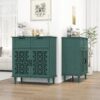 2 Door 2 Drawer Cabinet, American Furniture, Suitable For Bedroom, Living Room, Study - Dark Green - Image 5