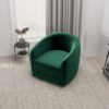 Elise - Mid-Century Modern Swivel Chair - Dark Green - Image 9