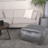 Nati - Square Pouf Ottoman And Floor Cushion - Smoke - Image 2