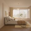 King Size Luxury Upholstered Platform Bed With Oversized Padded Backrest And Solid Wood Frame, Suitable For Multiple Heights Of Mattresses - Beige - Image 8