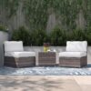 2 Person Seating Set With Cushions - Brown / Gray - Image 7