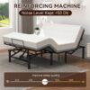 Adjustable Bed Base Frame With Head And Foot Incline, Quiet Motor, Queen Size Steel, Dual USB A, C Ports - Black - Image 4